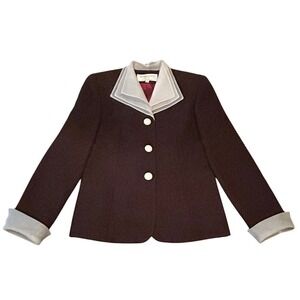 Vintage Madrigano Suits Paris New York Milan Blazer Jacket Skirt Women's Size 10